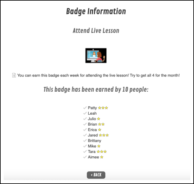 Badge Information